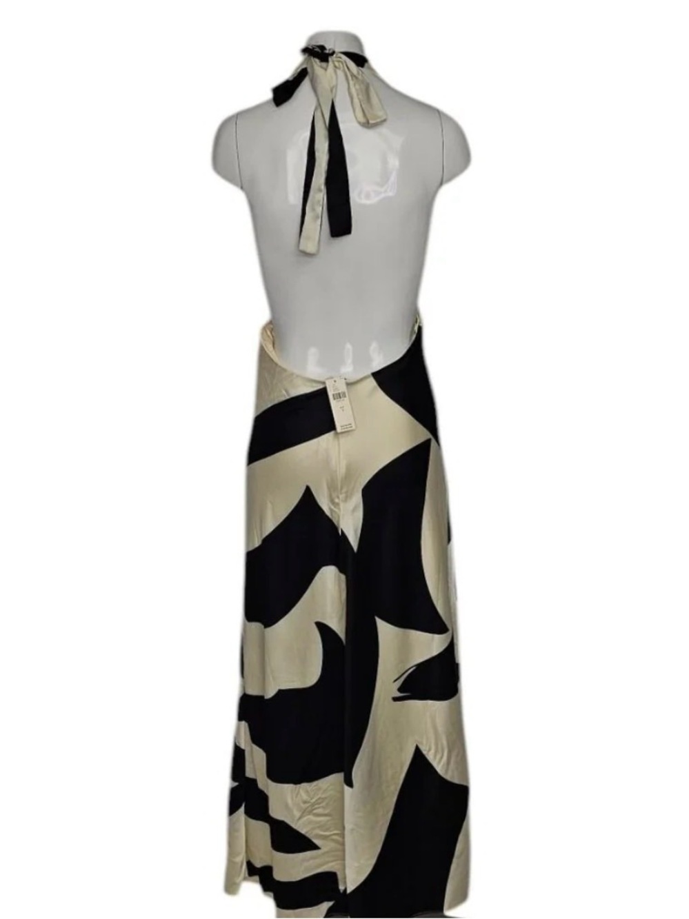 NWT Anthropologie Revolve Bardot Zebra Midi Dress Black And White Size 6 - Picture 4 of 6